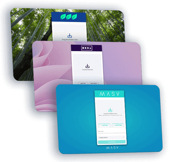 MASV upload ui illustration