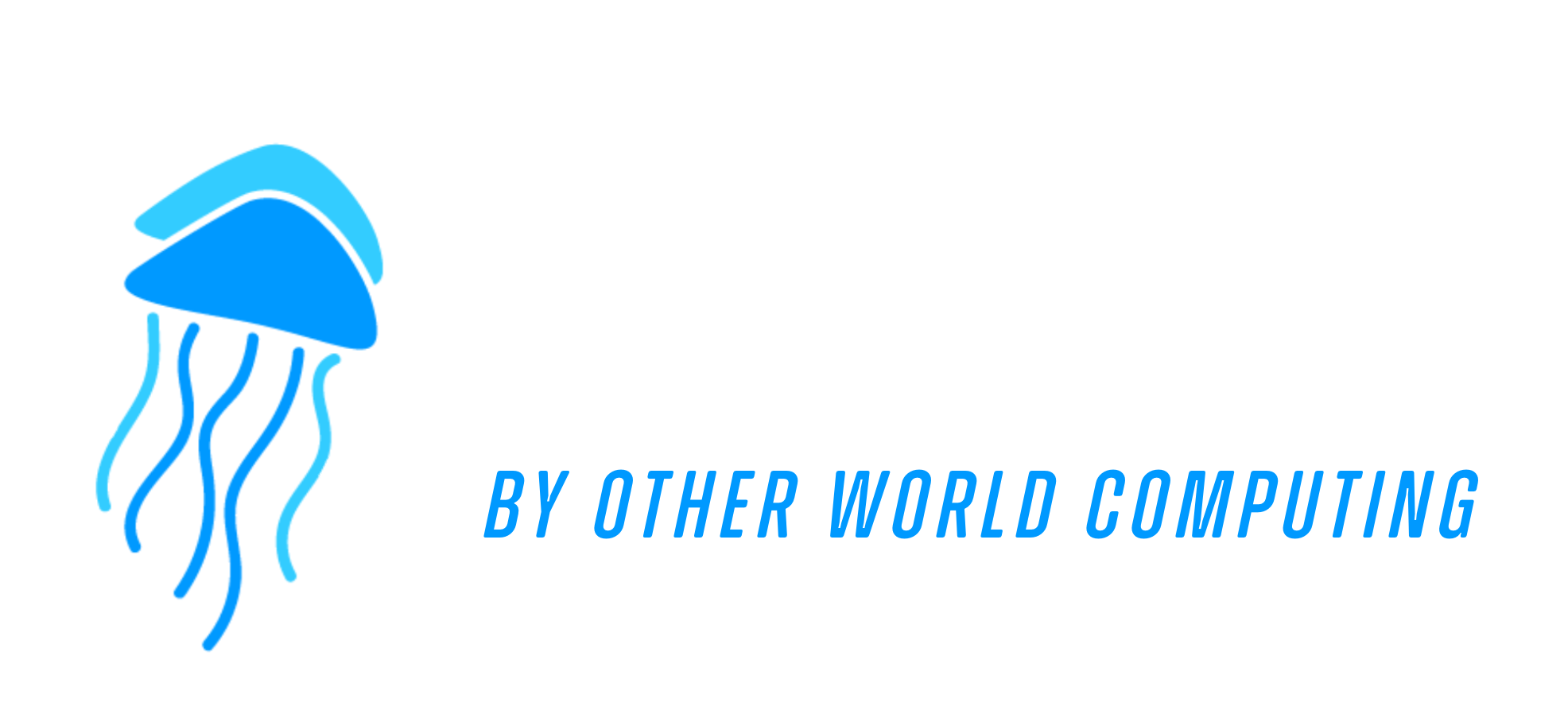Jellyfish logo by Other World Computing. Blue jellyfish icon in a white circle.