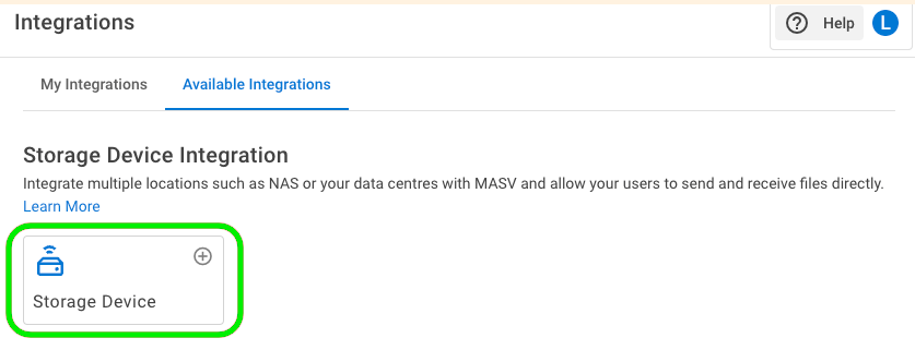 Connect MASV to Amazon EBS